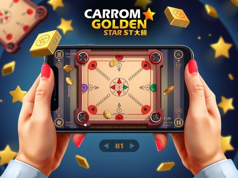 Carrom Golden Star gameplay on mobile device